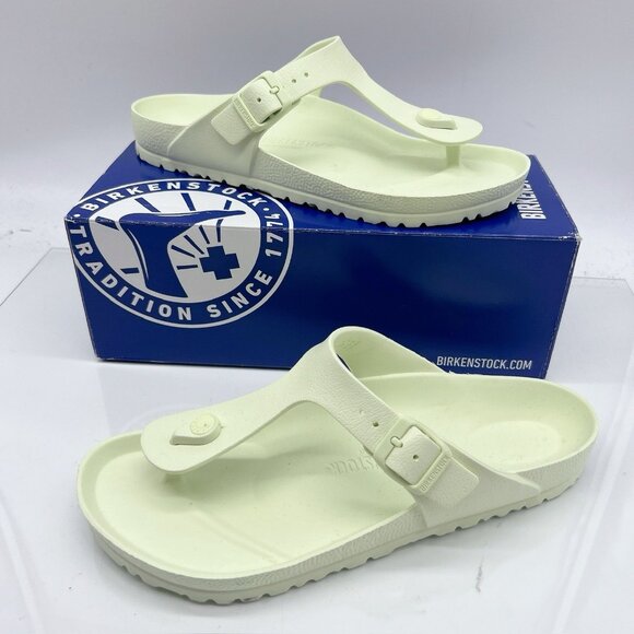Birkenstock Gizeh Essentials Sandals Faded Lime EVA EU 41 Womens US 10- 10.5 R - Picture 1 of 10